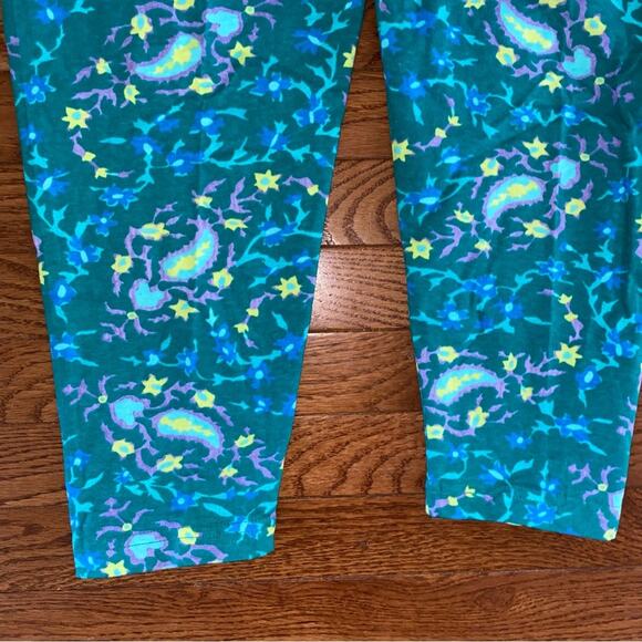 Diane Von Furstenberg DVF Color Authority Knit Pant Jade Paisley MINT COND 2X - Picture 8 of 10